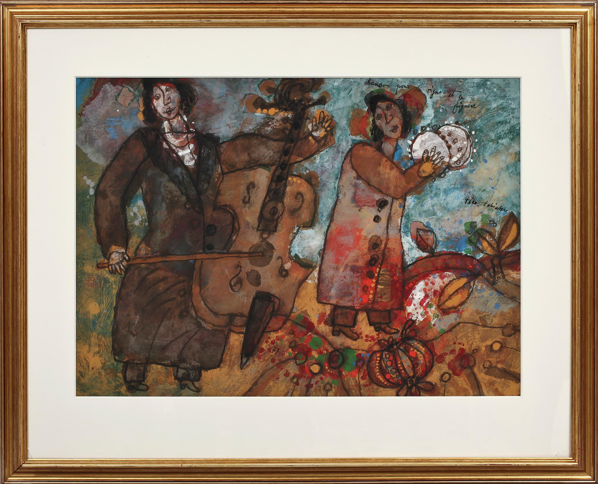 THEO TOBIASSE, gouache, sign.