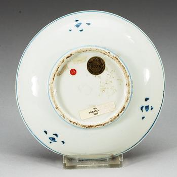 A blue and white dish, Ming dynasty, Tianqi (1621-27).