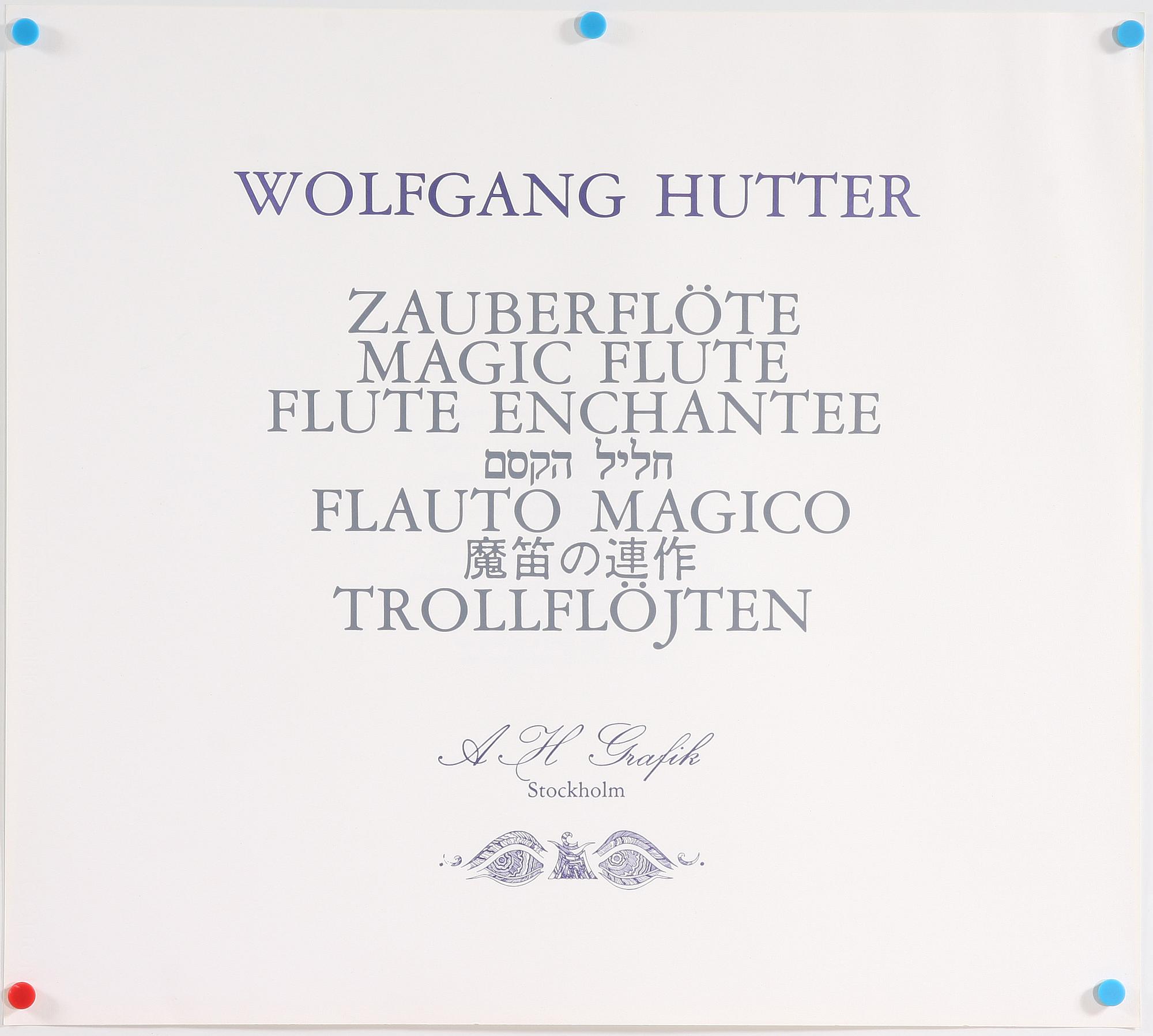 WOLFGANG HUTTER, litografier, 17 st, ur "Trollflöjten", sign o numr.