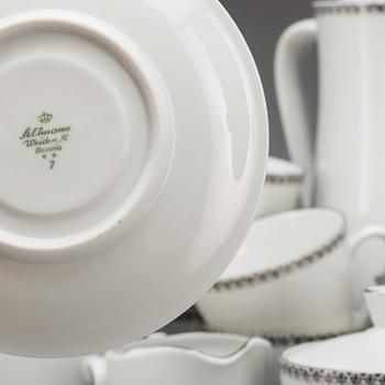 KAFFESERVIS, porslin, 28 delar, Seltmann Weiden K, Bavaria. 1900-talets mitt.
