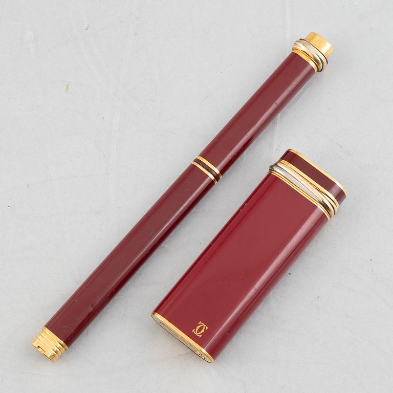 Must de Cartier, pen and lighter, "Trinity".