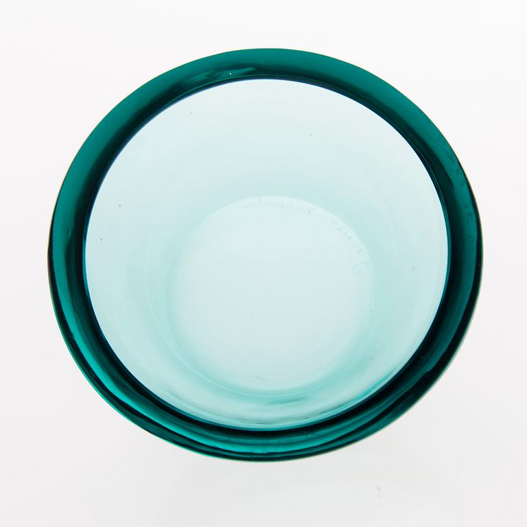 GÖRAN HONGELL, TOILETTESET, 4 delar, glas, "Azurra", samtliga signerade GH 6124 - Karhula. 1940-tal. Design år 1939.