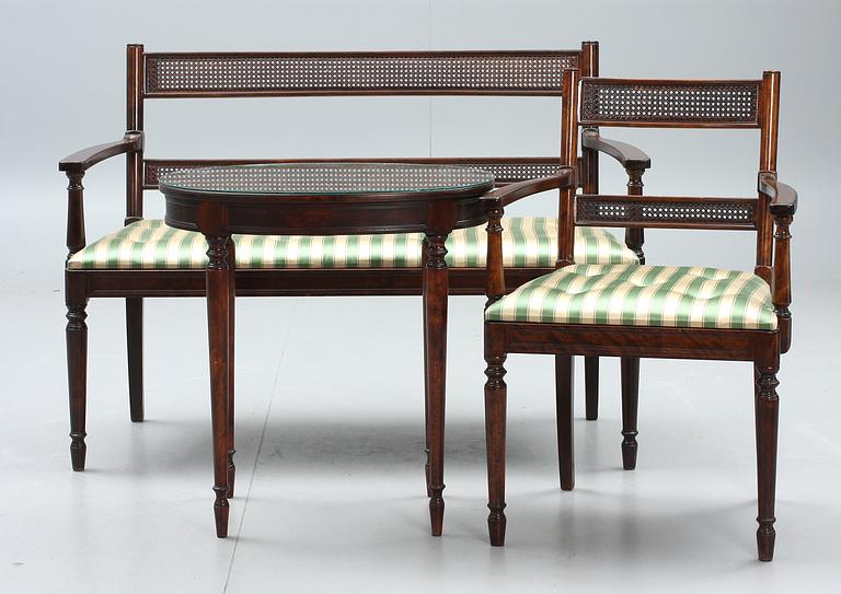 VERANDAMÖBEL, 3 delar, "Harding", Nordiska Kompaniet, 1920-tal.