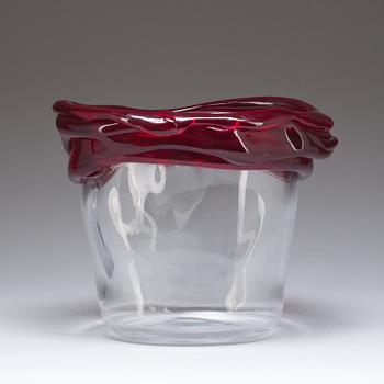 Skål, glas, Murano, signerad och daterad, -97.