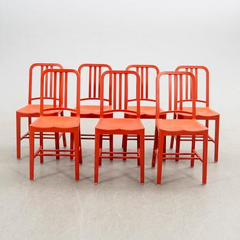 Stolar, 7 st, "111 Navy Chair", Emeco & Coca-Cola. USA 2000-tal.
