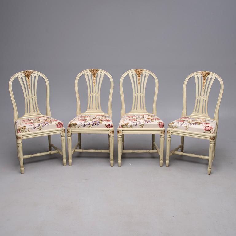 STOLAR, 4 st, gustaviansk stil, 1900-talets mitt/andra hälft.