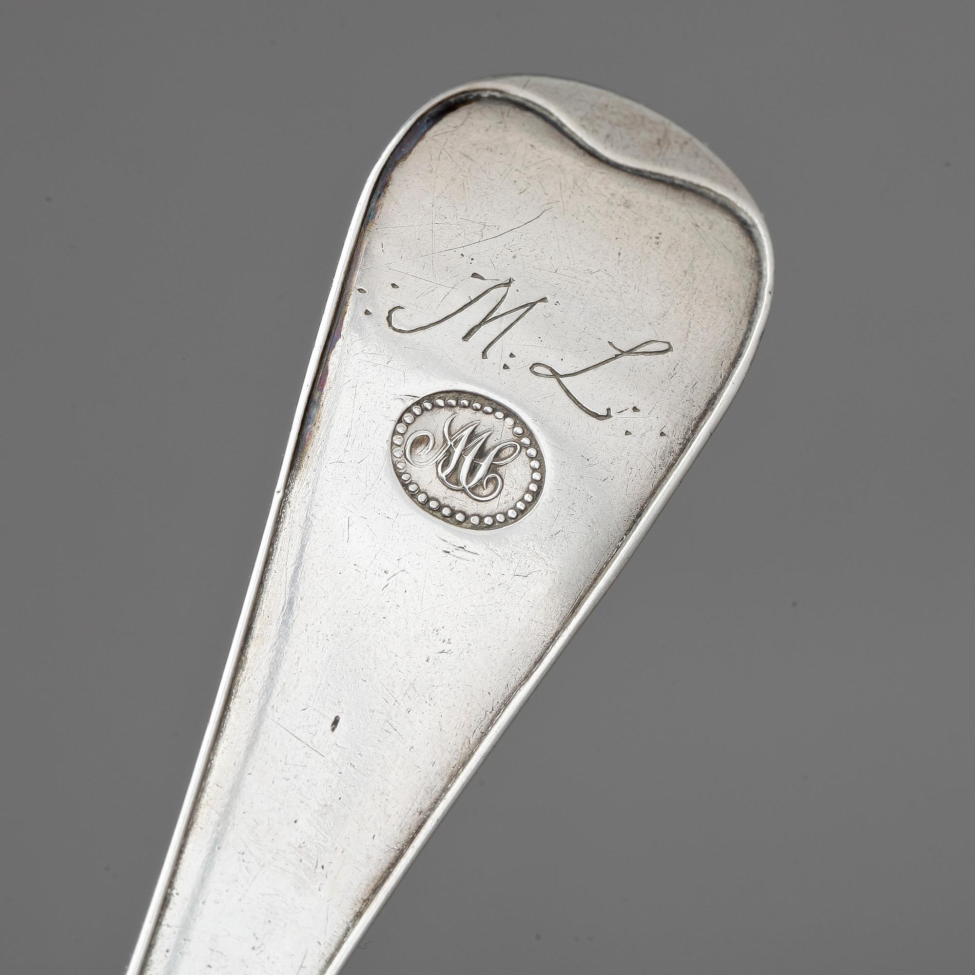 STRÖARE, silver, Magnus Ljungqvist, Kristianstad, 1791. Vikt ca 66 gram.