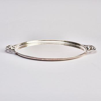 Georg Jensen, a sterling silver 'Magnolia/Blossom' tray, design nr. 2AB. Copenhagen 1933-44.
