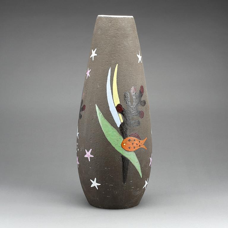 GOLVVAS, stengods, "Havsflora", Anna-Lisa Thomson, Upsala Ekeby.