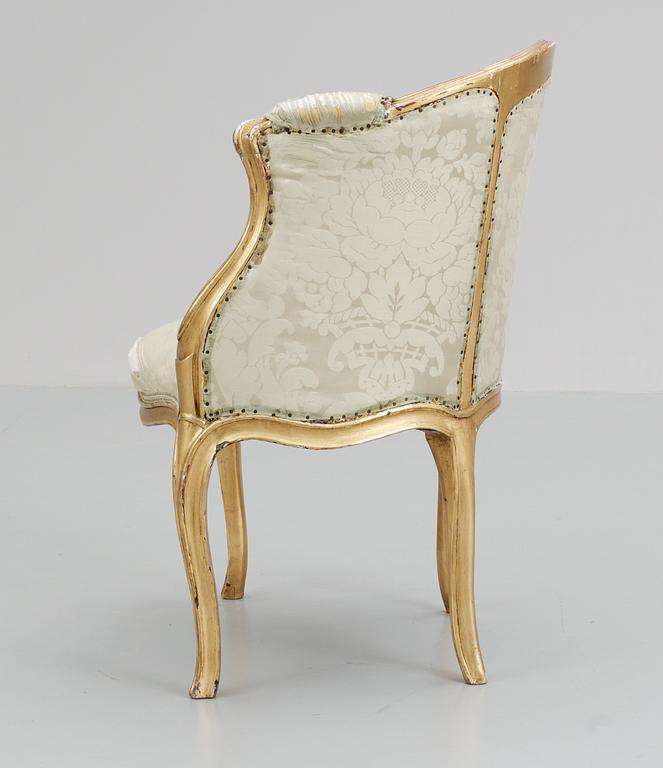 A Swedish Rococo 18th century bergere.