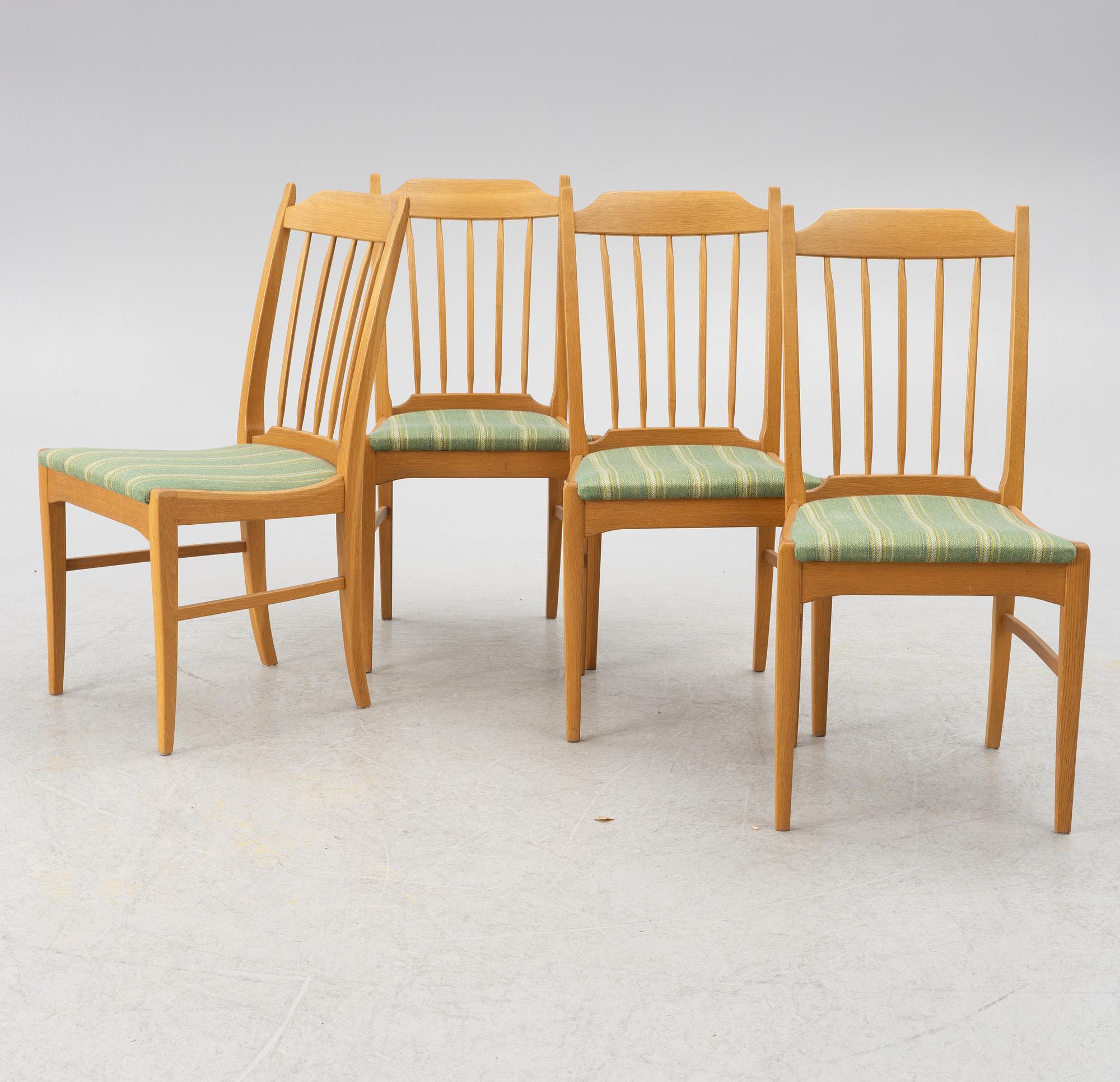 Carl Malmsten, matbord med 4 stolar, Åfors. 1900-talets andra hälft.