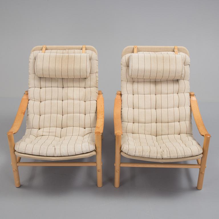 FÅTÖLJER, ett par,  "Junker", Bror Boije, Dux, 1900-talets slut.