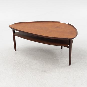 A teak veneered coffee table, 1960's.