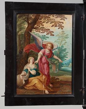 A Baroque second half 17th century with paintings in the manner of Frans Franken II.