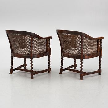 Karmstolar, ett par, Gemla Diö, 1920-tal.