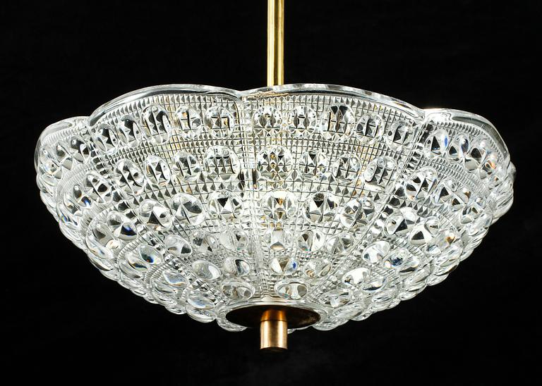 TAKPLAFOND, glas, Carl Fagerlund, omkring 1900-talets andra hälft. Höjd ca 50 cm.