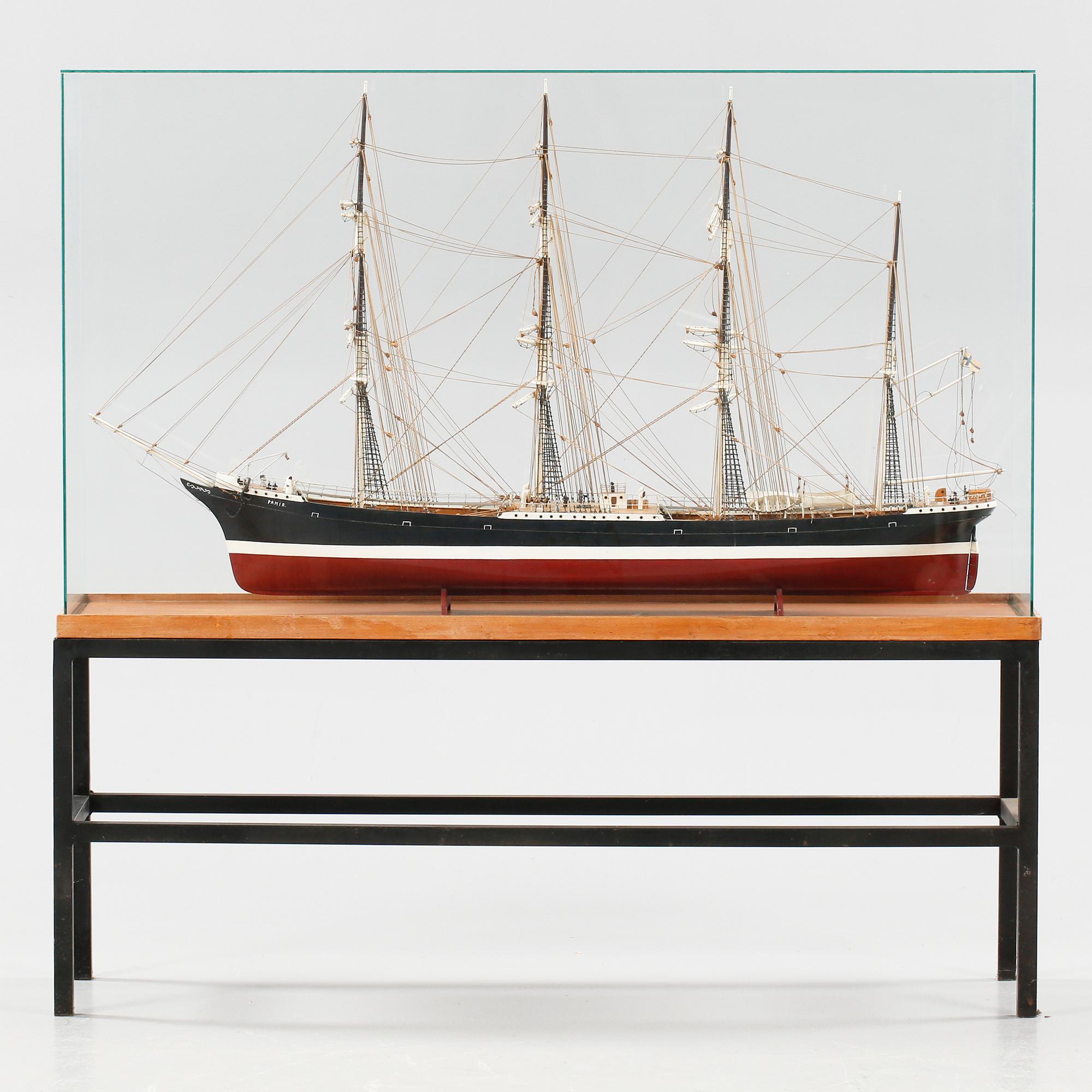 A boat model, "Pamir", made in the second half of the 20th century.