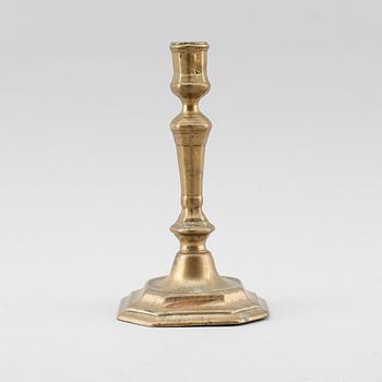 LJUSSTAKE, mässing, 1700-tal.