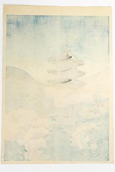 Keisui, 'Pagoda in Spring'.