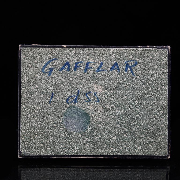 MATSKEDAR, 12 st, silver, bla troligen S. Koskiniemi, Finland, 1915. Total vikt ca 637 gram.