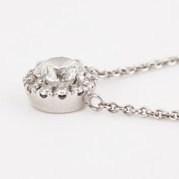 0,51 ct brilliant-cut diamond necklace.