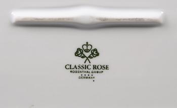 MATSERVIS, 25 delar,porslin, "Classic Rose", Rosenthal Group Company, 1990-tal.