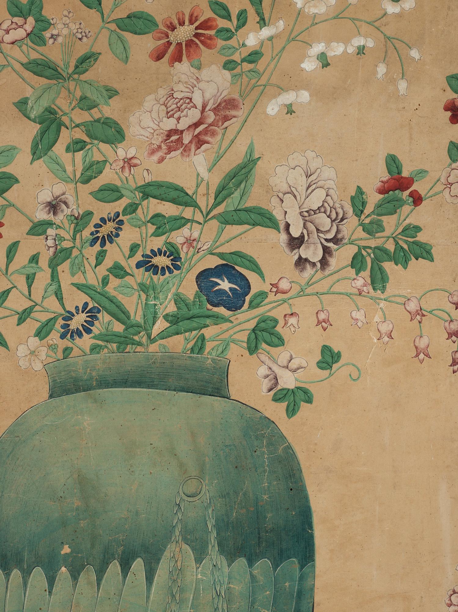 MÅLNING, akvarell på papper. Qingdynastin (1644-1912).