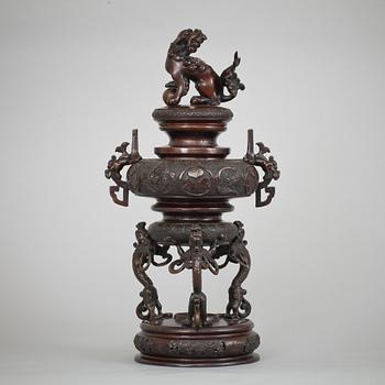 RÖKELSEKAR, brons. Meji, Japan. 1900-talets början.