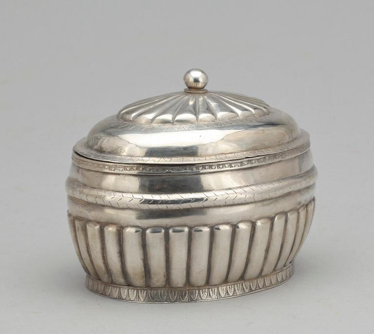 SOCKERSKRIN, silver, Baltikum (möjligen Polen), 1800-tal. Vikt ca 358 gram.