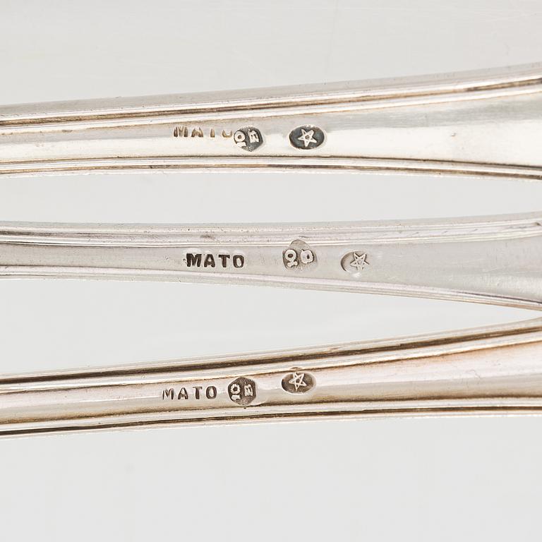 A 133-piece silver cutlery set, Mato, Spain, mid-20th century.