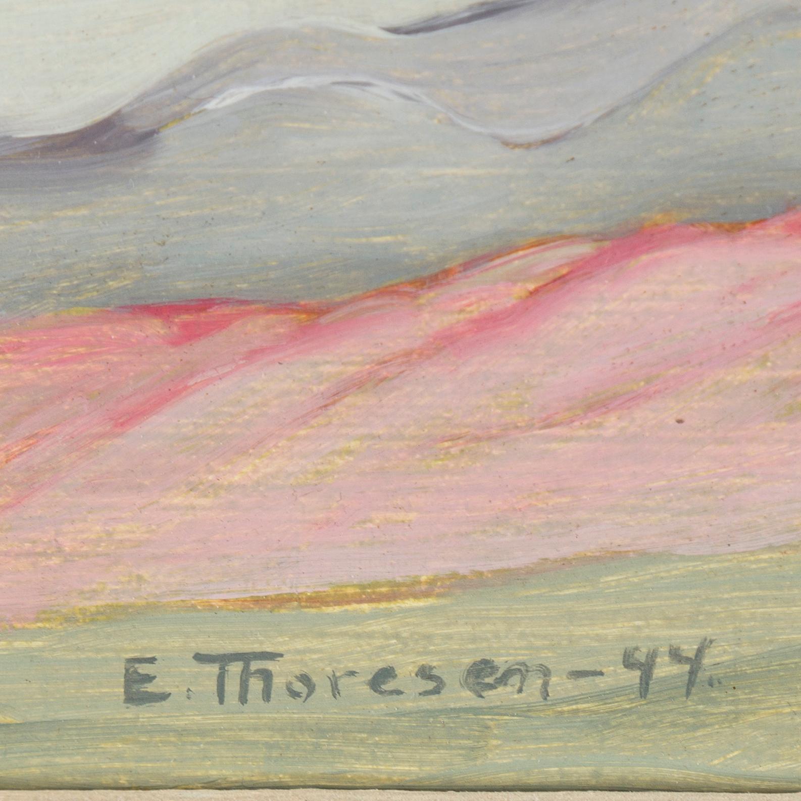 ELSA THORESEN, oil on panel, signed and dated -44.
