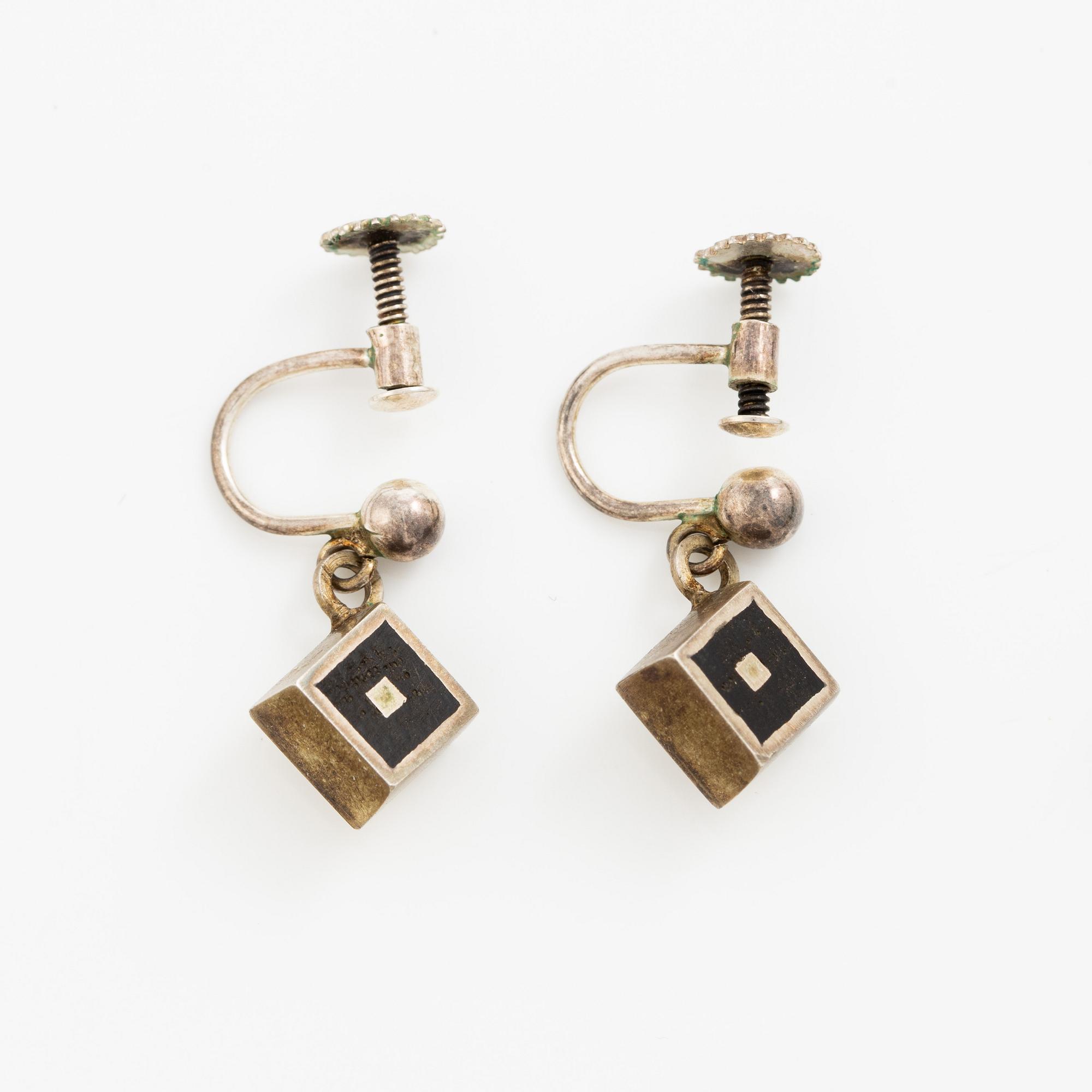 Smyckesset, örhängen, collier, silver.