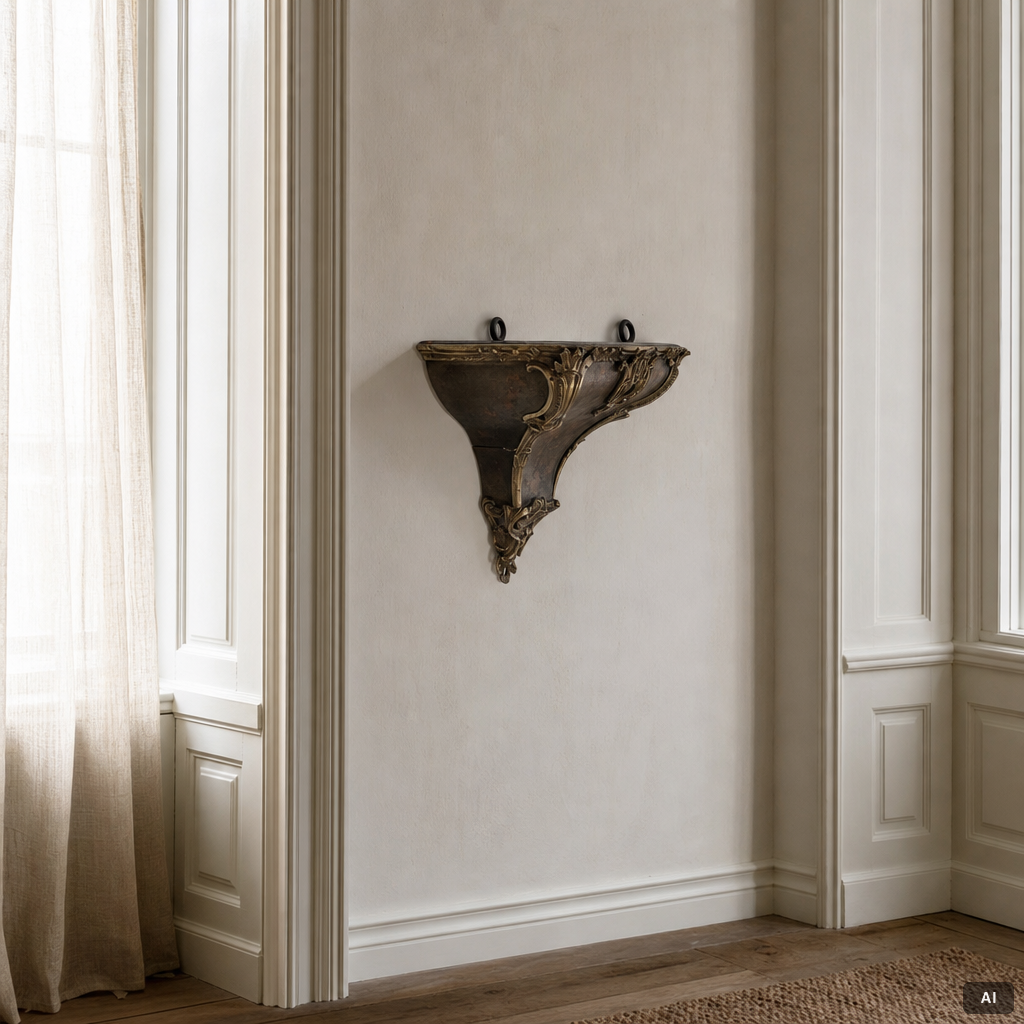 A presumably French Louis XV bronze-mounted console, mid 18th century.
