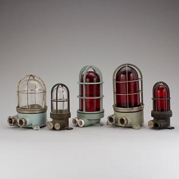 FARTYGSBELYSNING, 5 st, 1900-talets mitt.