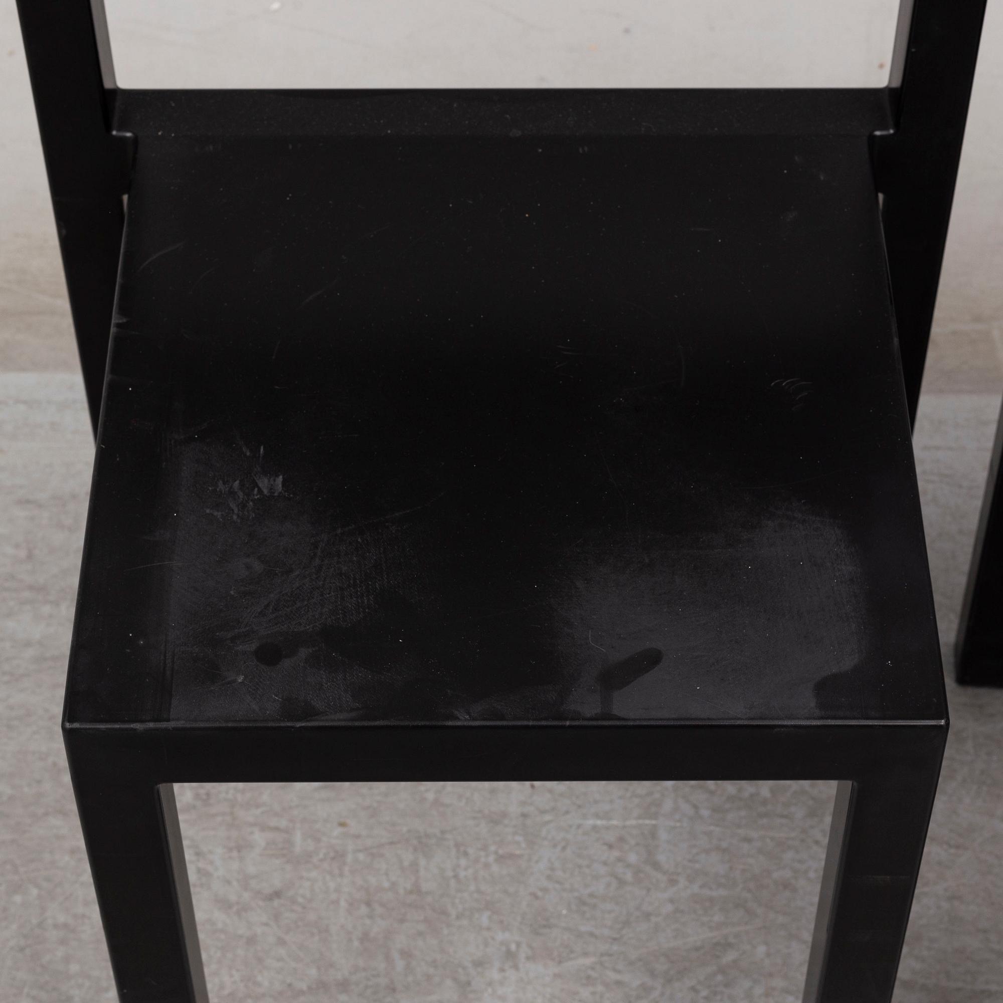 BORIS BERLIN/POUL CHRISTIANSEN, a 'Non' table with two chairs by Komplot design for Källmo.