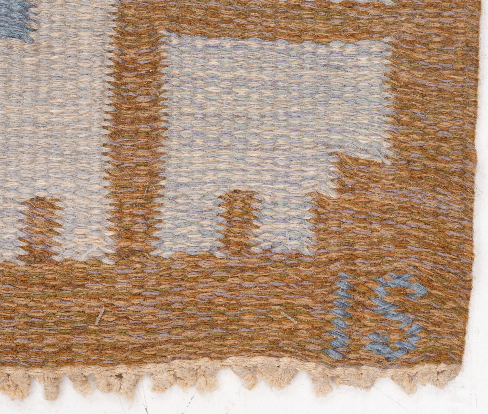 Ingegerd Silow, flatweave carpet, mid-20th century, circa 202 x 138 cm.