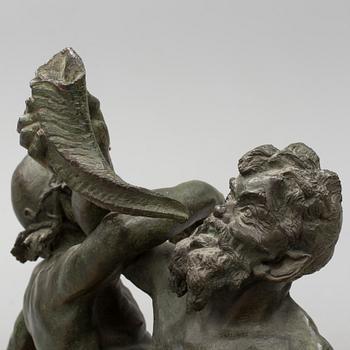 LUDWIG HASSELRIIS, sculpture, bronze, signed.