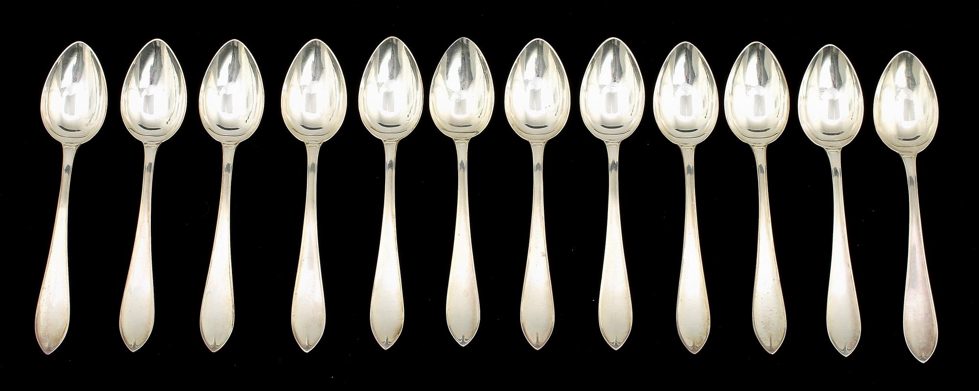 PARTI SILVER, 13 delar, 1900-tal, ca 360 gr.