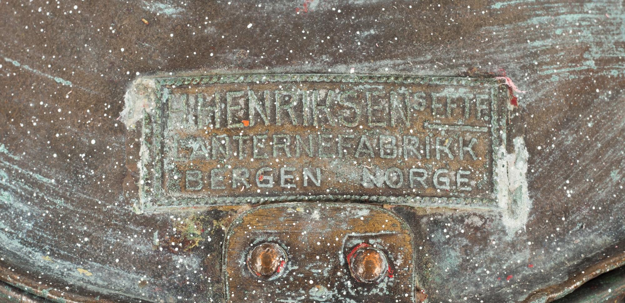 LANTERNA, koppar. 1900-talets mitt, Norge.