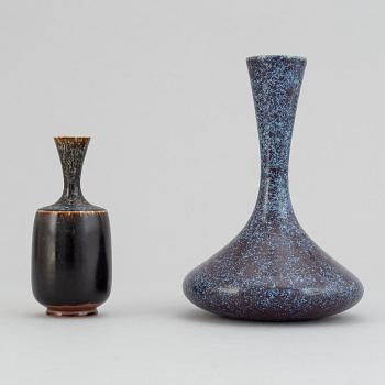 Sven Wejsfelt, a set of two stoneware vases for Gustavsbergs studio.