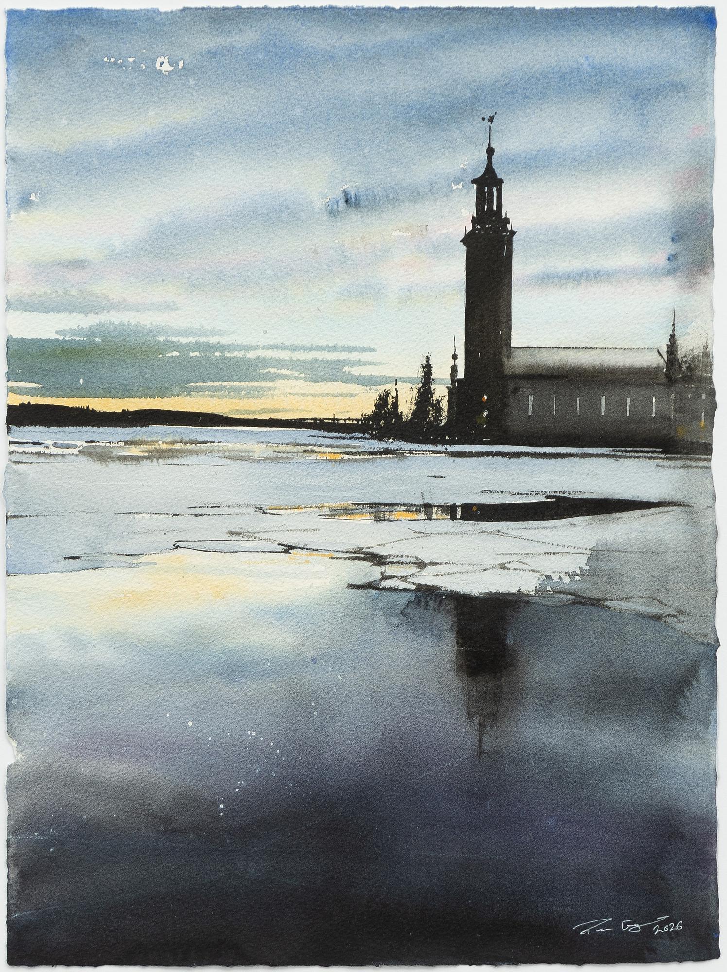 Peter Eugén, Twilight at the Stockholm City Hall.