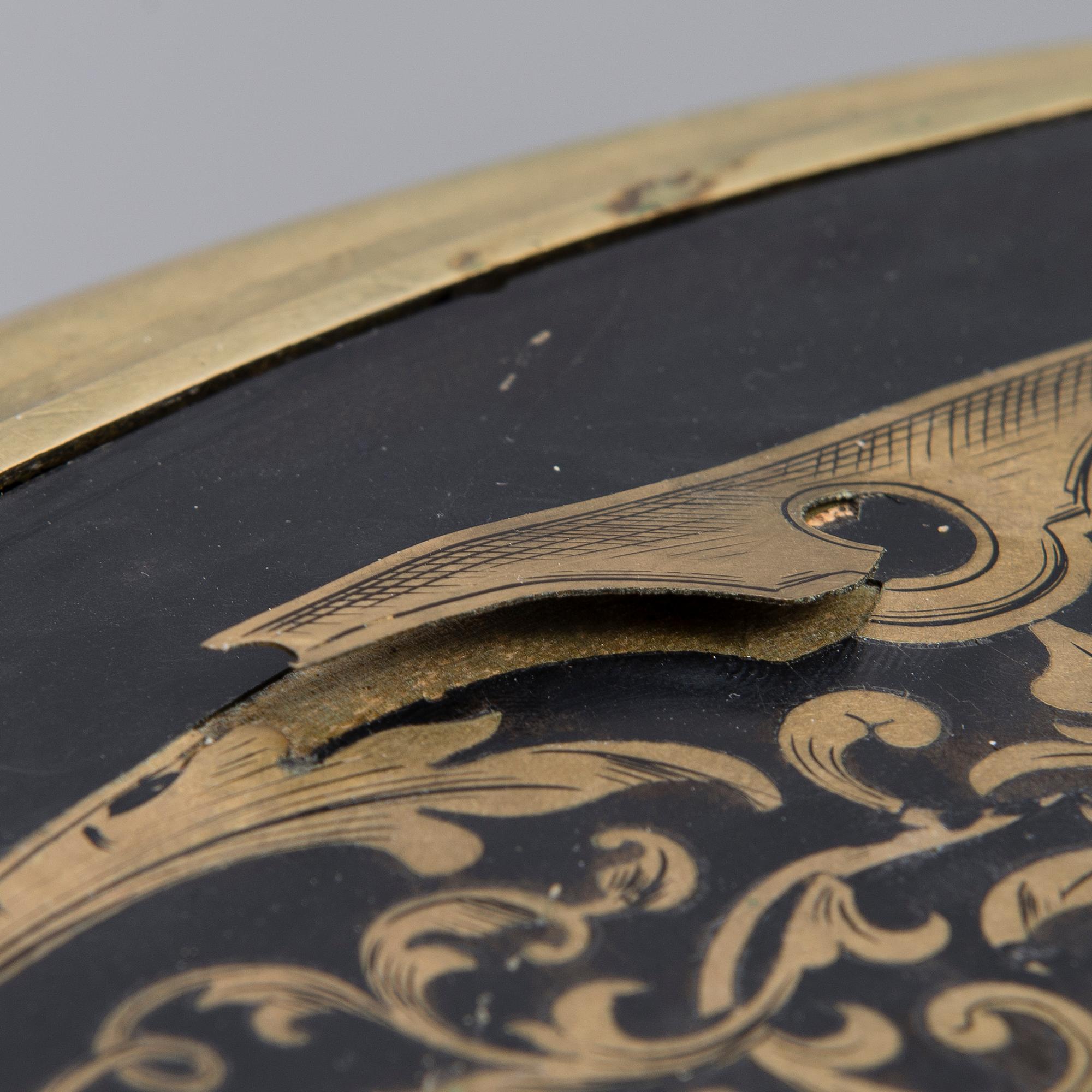 TABLE, Boulle style, late 19th century.