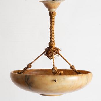 An alabaster ceiling lamp, 1920s.