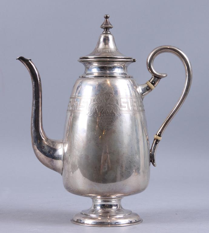 KAFFEKANNA, silver, nyrenässans, L.Larsson & Co, Göteborg  1880.