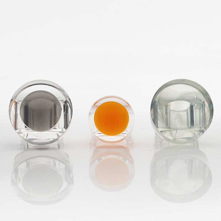 Siv Lagerström, three acrylic rings, 1970s.