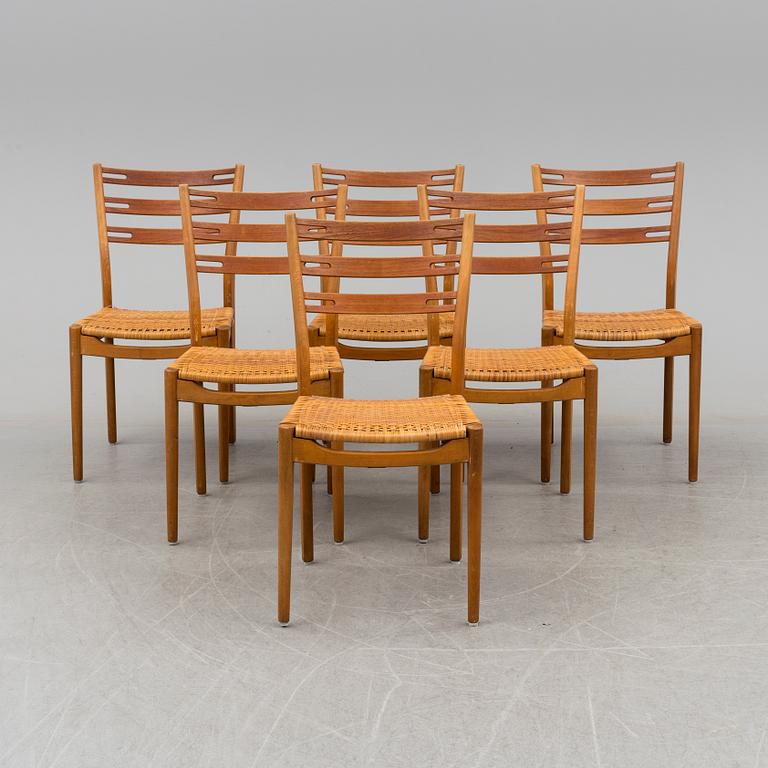 a set of 6 Sibast chairs, Denmark mid 20th century.