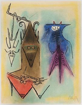 WIFREDO LAM, folder, 10 lithographs, "Pelni Luna", signed and numbered 13/262.