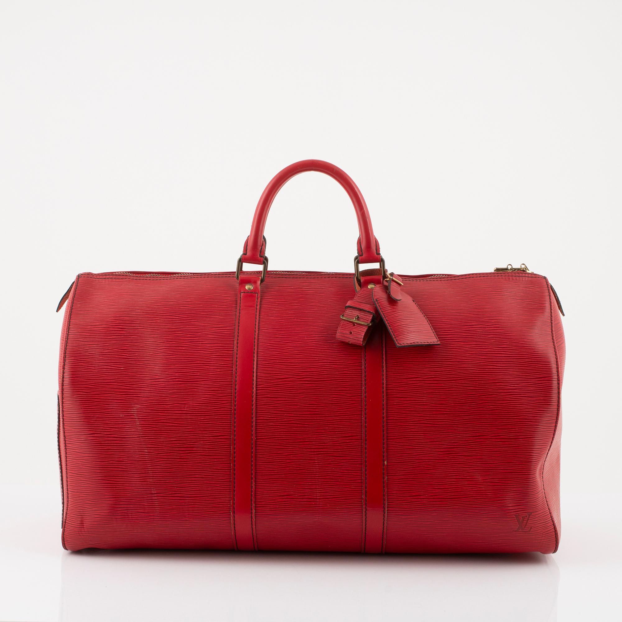 Louis Vuitton, weekendbag "Keepall Epi 50", 1990.