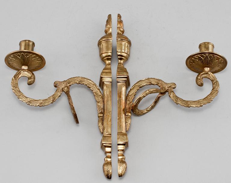 VÄGGAPPLIQUER, ett par, mässing, "Törne", ur IKEA:s 1700-talskollektion, 1900-talets fjärde kvartal.