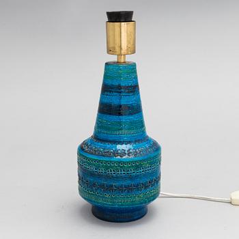 Aldo Londi, A 'Rimini Blu' ceramic table lamp, Bitossi, Italy mid-20th century.